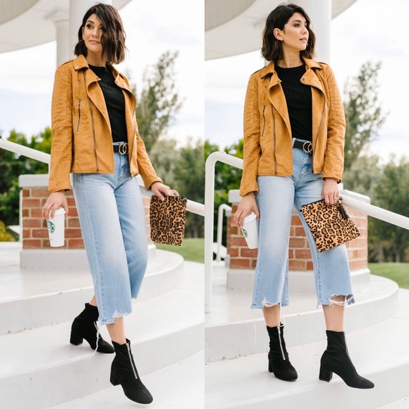 Vegan Suede Moto Rider Jacket - Picture 2 of 7